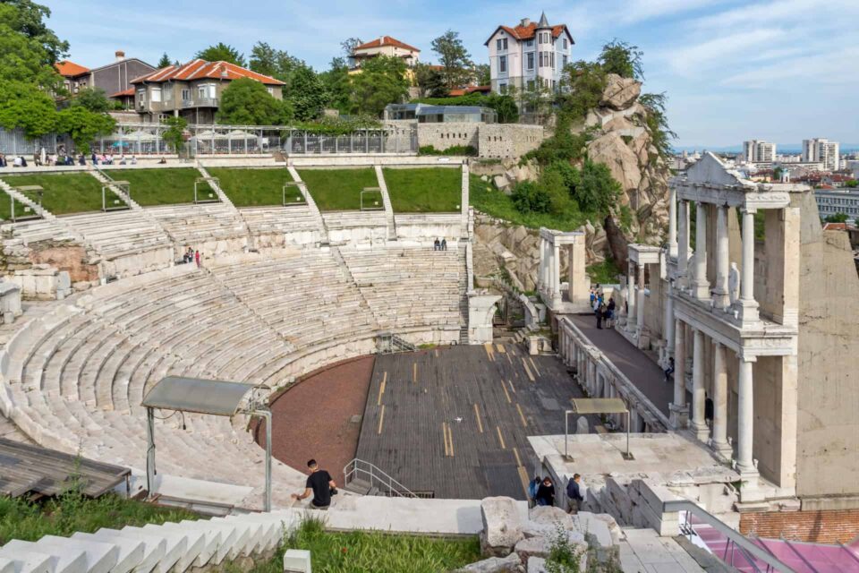 L'amphithéâtre romain antique de Plovdiv en Bulgarie